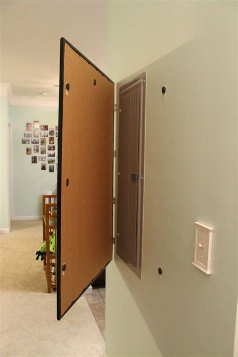 how to hide a electrical box|hiding electrical panel ideas.